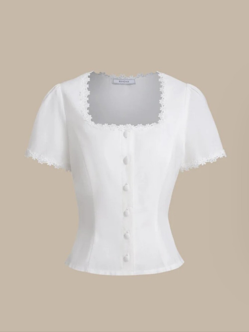 Ren Faire white lace Crochet blouse Small Boho Coquette Feminine Cottagecore - Picture 4 of 16
